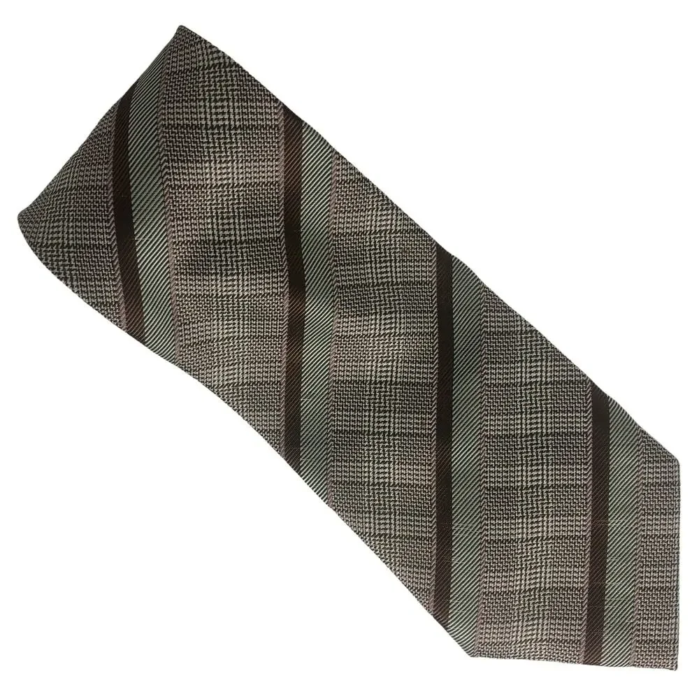 Brown Diagonal Stripe Tie